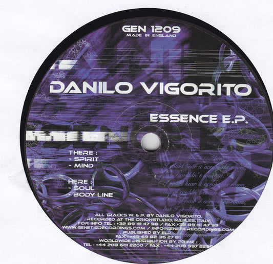 Danilo Vigorito - Essence E.P. (12")