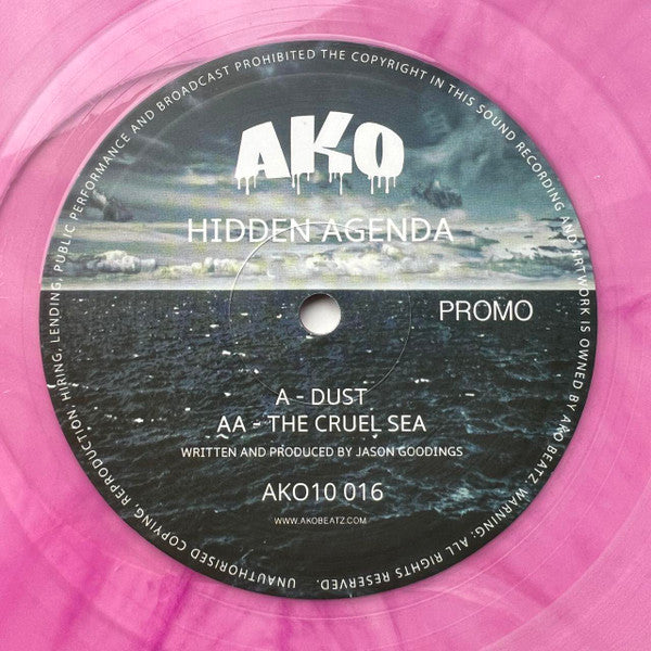 Hidden Agenda - Dust / The Cruel Sea - AKO10 (10", Pink Vinyl)