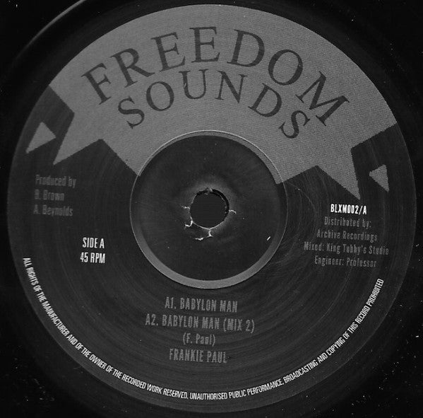 Frankie Paul - Babylon Man - Freedom Sounds (12")