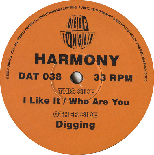 Harmony - Digging / I Like It / Who Are You (12")