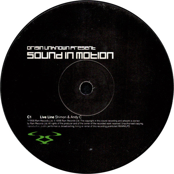 Origin Unknown - Sound In Motion - RAM Records (5x12" Album)