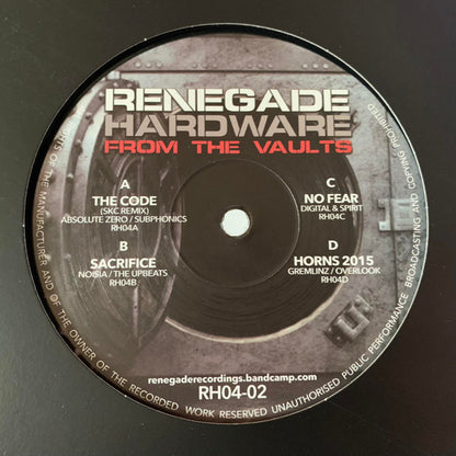 Various - The Code Remix / Sacrifice / No Fear / Horns 2015  - Renegade Hardware (12")