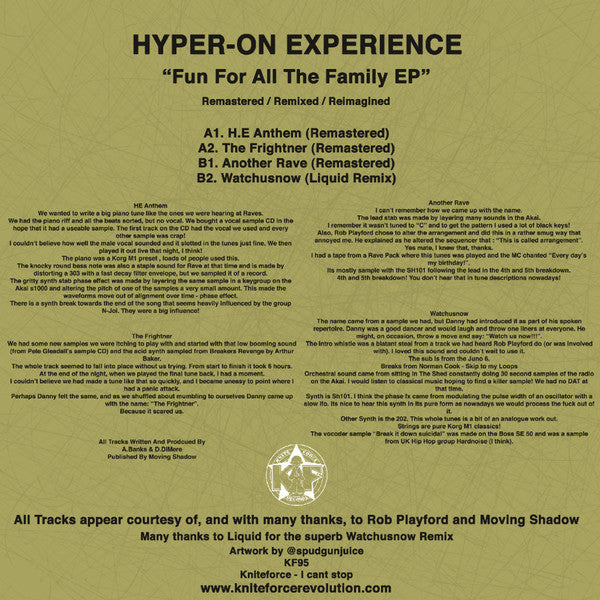 Hyper On Experience - Fun For All The Family EP (12", 33 ⅓ RPM, EP, Remastered)