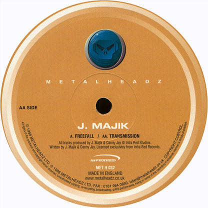 J Majik - Freefall / Transmission - Metalheadz (12")
