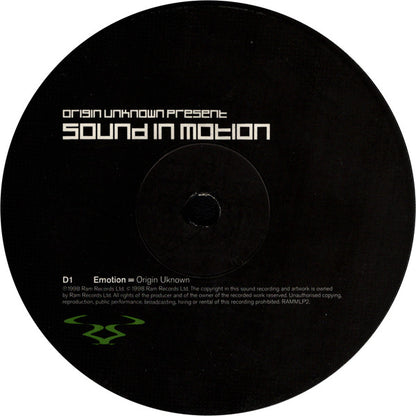 Origin Unknown - Sound In Motion - RAM Records (5x12" Album)