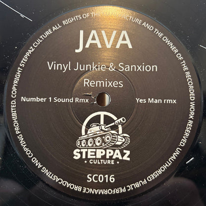 Java  - Vinyl Junkie & Sanxion Remixes - Steppaz Culture (12")