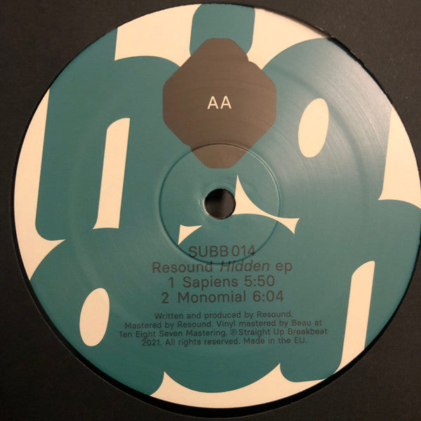 Resound - Hidden EP - Straight Up Breakbeat (12")