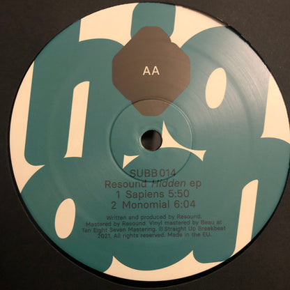 Resound - Hidden EP - Straight Up Breakbeat (12")