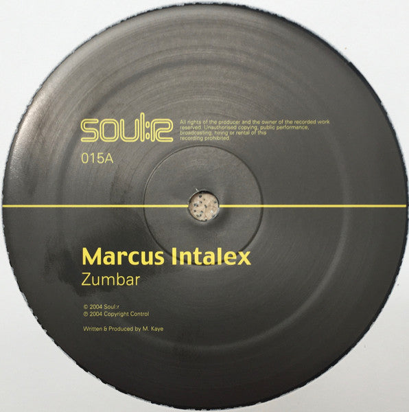 Marcus Intalex - Zumbar / Temperance - Soul:r (12")