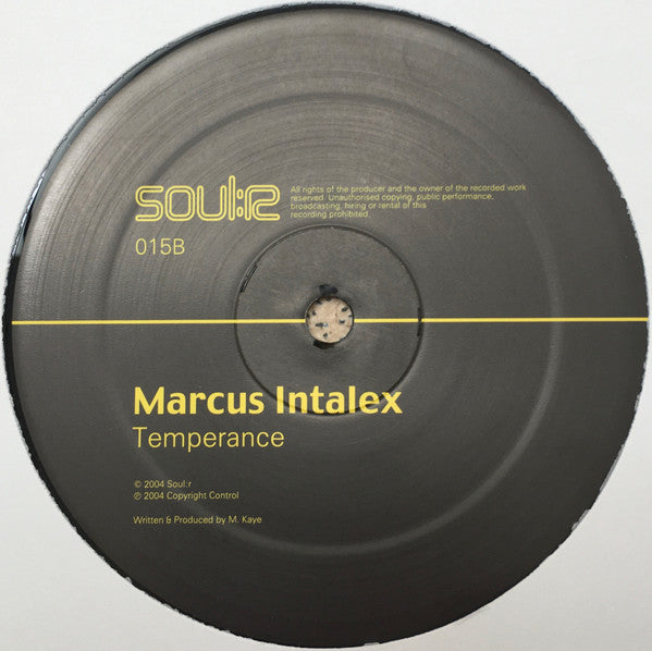 Marcus Intalex - Zumbar / Temperance - Soul:r (12")