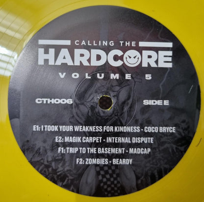 Various - Calling The Hardcore - Volume 5 - Rave Radio Records (3x12" Album, Yellow Vinyl)