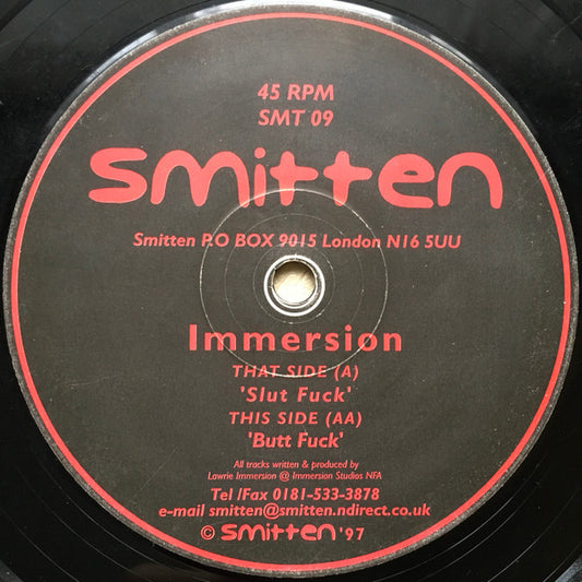 Immersion - Slut Fuck / Butt Fuck (12")