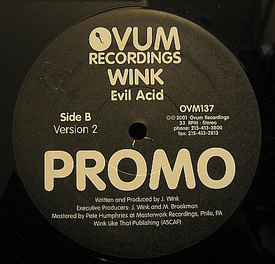 Josh Wink - Evil Acid - Ovum Recordings (12")