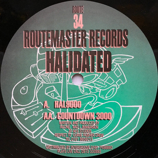 Halidated - Hal9000 / Countdown 3000 (12")