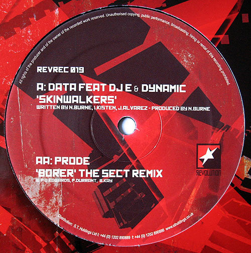 Data feat. DJ E & Dynamic / Prode - Skinwalkers / Borer (The Sect Remix) (12")