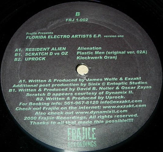 Various - Florida Electro Artists EP - Frajile Recordings (12")