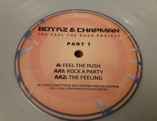 Boykz & Chapman - The Feel The Rush Project Part 1 (12", Ice Blue Vinyl)