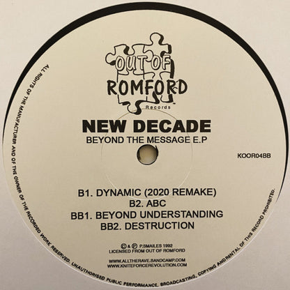 New Decade - Beyond The Message E.P - Out Of Romford Records (12", 33 ⅓ RPM, EP, Remastered)