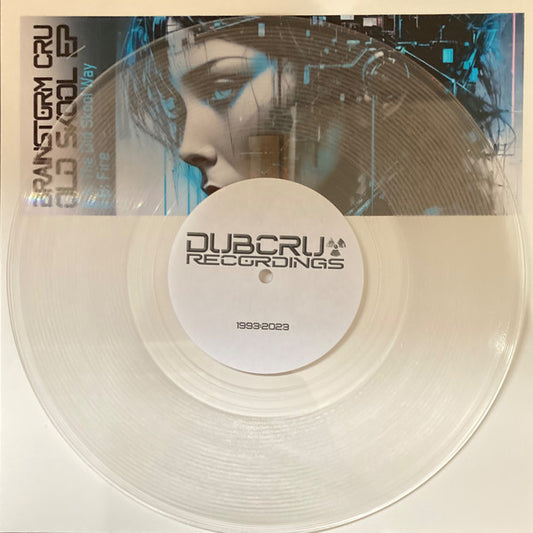 Brainstorm Cru - Old Skool EP - Dub Cru Recordings (10" Lathe Cut Dub, Clear Vinyl )