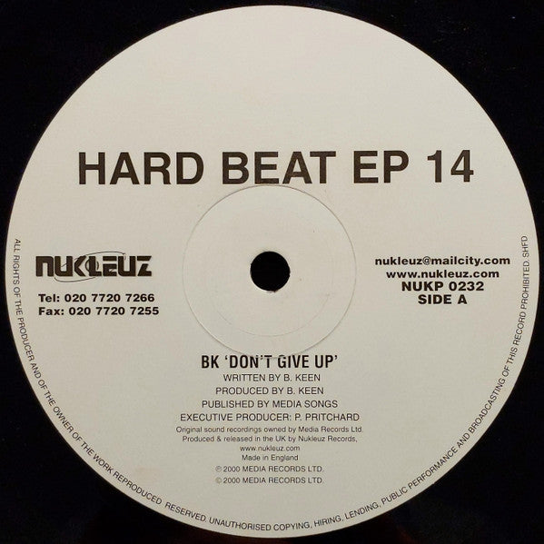 BK - Hard Beat EP 14 - Nukleuz (12")