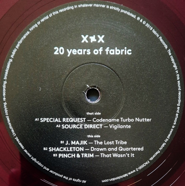 Various - 20 Years Of Fabric (2x12", Purple Transparent)