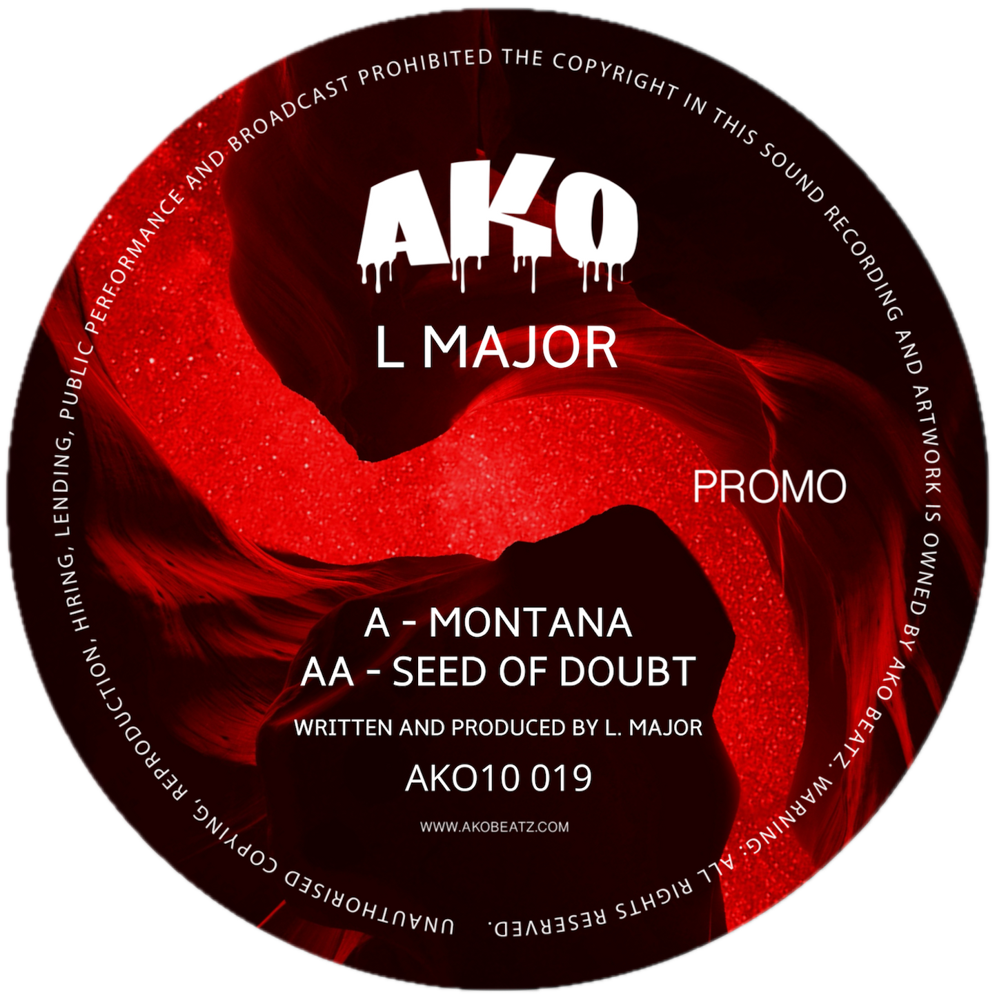 LMajor - Montana / Seed Of Doubt - AKO10 (10" Red Smoke Vinyl)