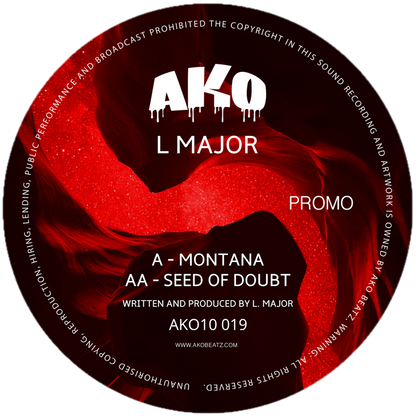 LMajor - Montana / Seed Of Doubt - AKO10 (10" Red Smoke Vinyl)