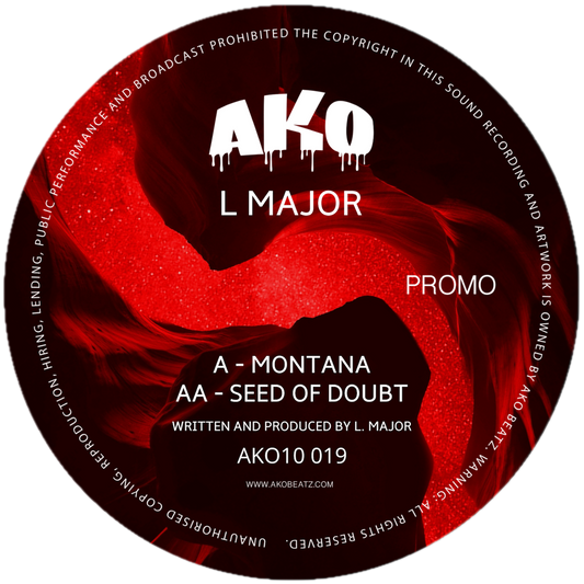 LMajor - Montana / Seed Of Doubt - AKO10 (10" Red Smoke Vinyl)
