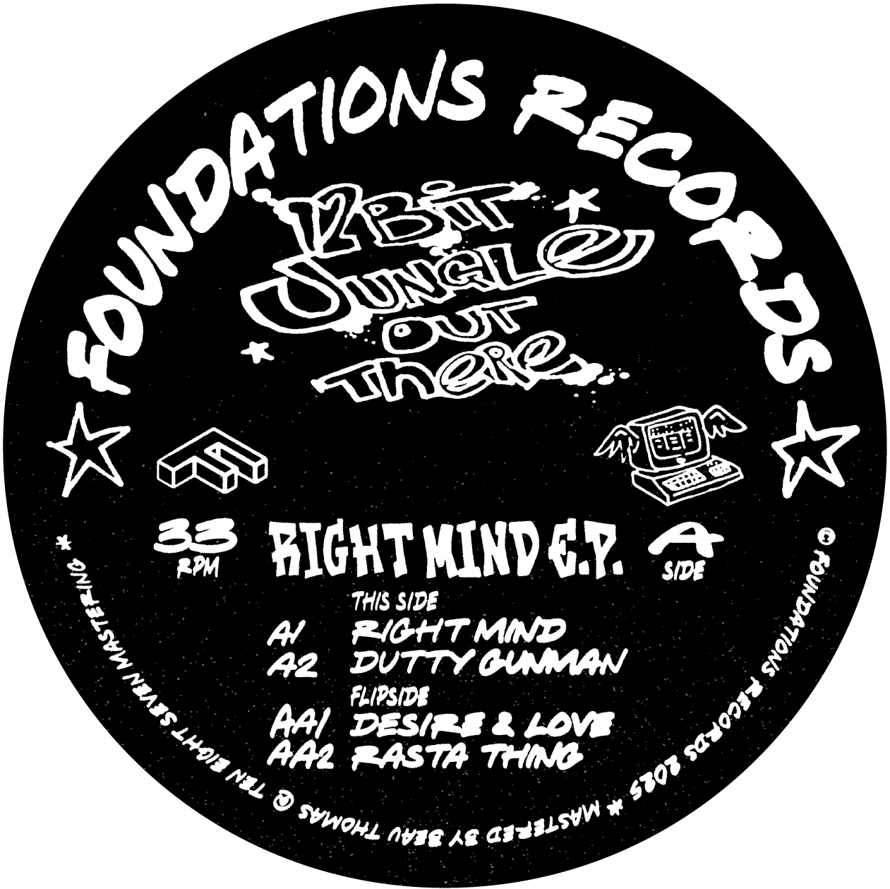 12bit Jungle Out There - Right Mind EP - Foundations Records (12") - Vinyl Junkie UK