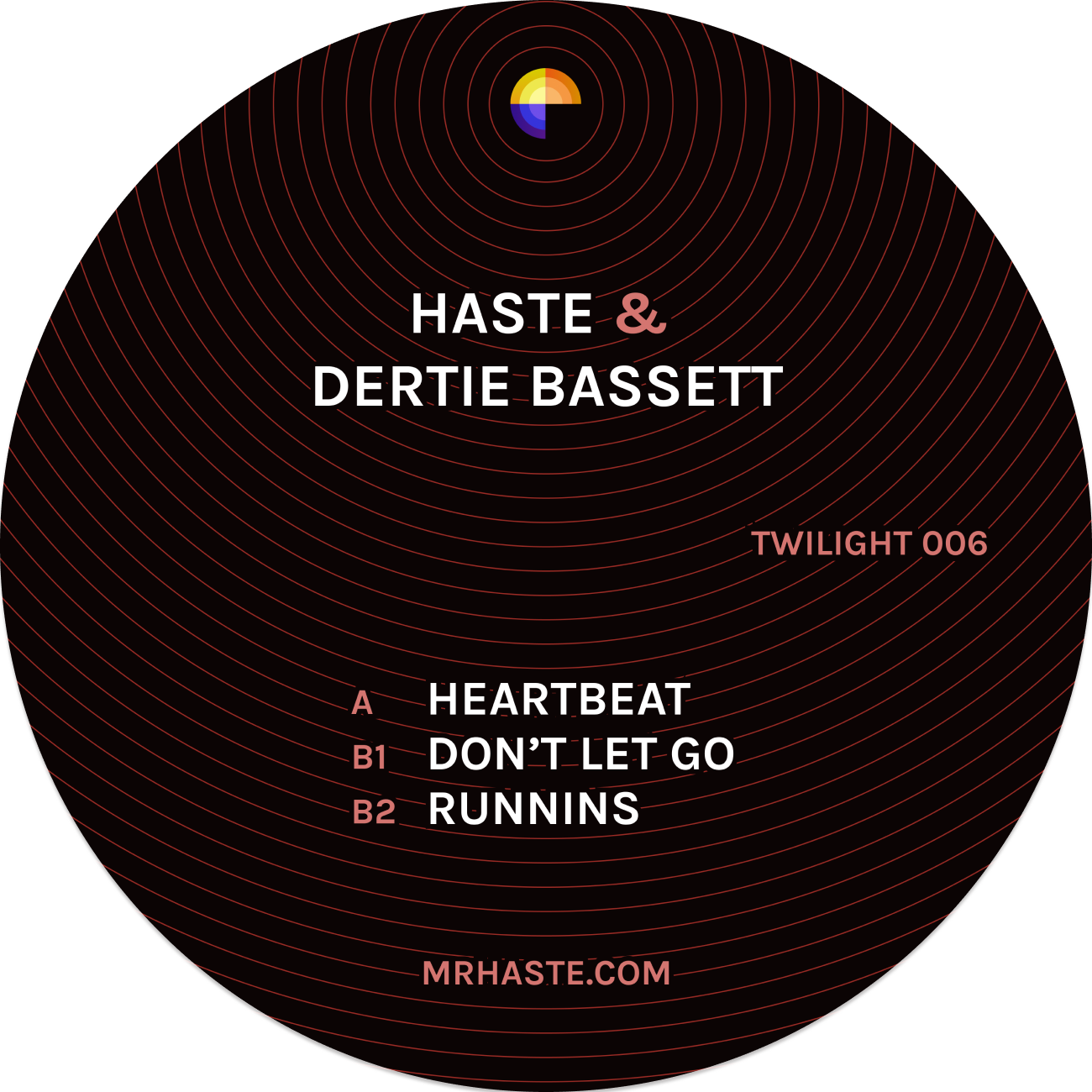 Haste - Heartbeat / Don't Let Go / Runnins - Twilight (12", Red Marbled Vinyl)