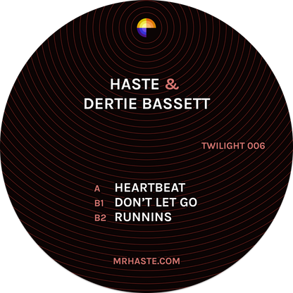 Haste - Heartbeat / Don't Let Go / Runnins - Twilight (12", Red Marbled Vinyl)