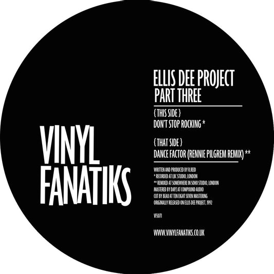 Ellis Dee - The Ellis Dee Project Part 3 - Vinyl Fanatiks (12")