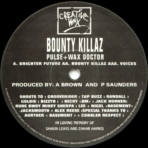 Bounty Killaz - Part One - Brighter Future / Bounty Killaz / Voices - Creative Wax (12",)