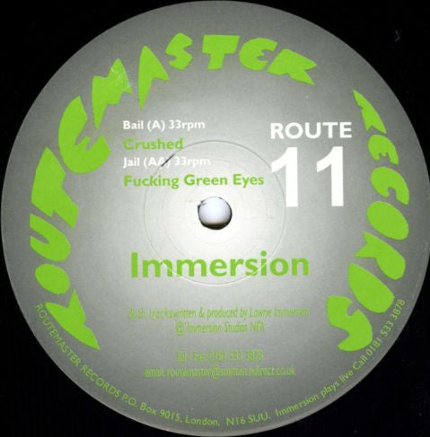 Immersion - Crushed / Fucking Green Eyes (12")