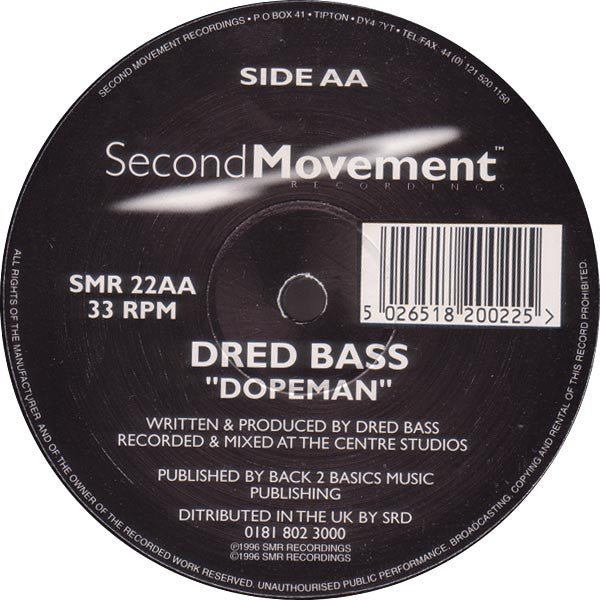 Dred Bass - What The Time Dred  - Second Movement Recordings (12")