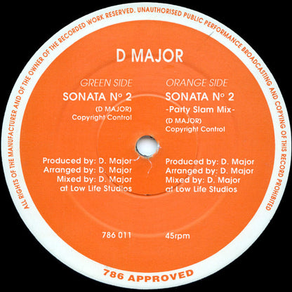 D Major (3) - Sonata No 2 - 786 Approved (12")