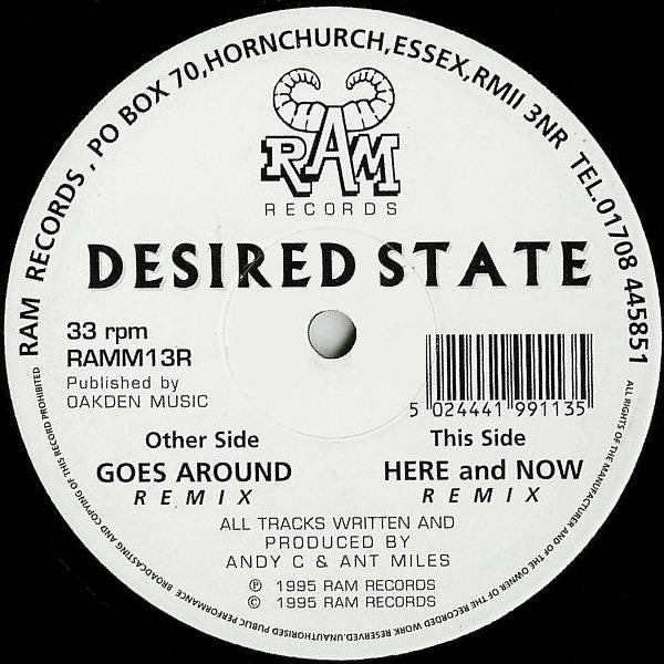 Desired State - Goes Around / Here & Now (Remixes) - RAM Records (12")