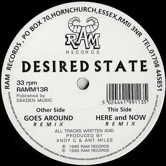 Desired State - Goes Around / Here & Now (Remixes) - RAM Records (12")