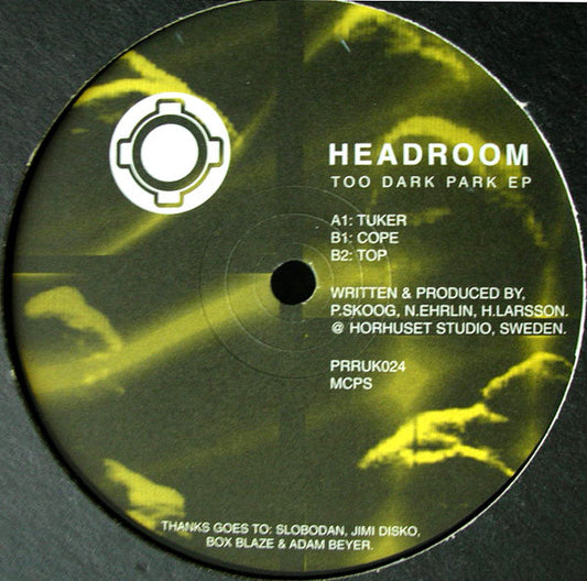 Headroom - Too Dark Park EP (12", EP)