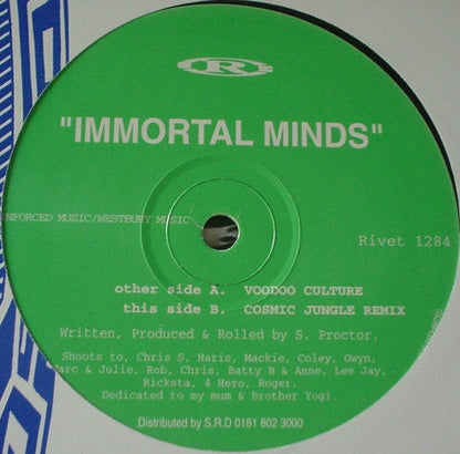 Immortal Minds - Voodoo Culture / Cosmic Jungle (Remix) - Reinforced Records (12")