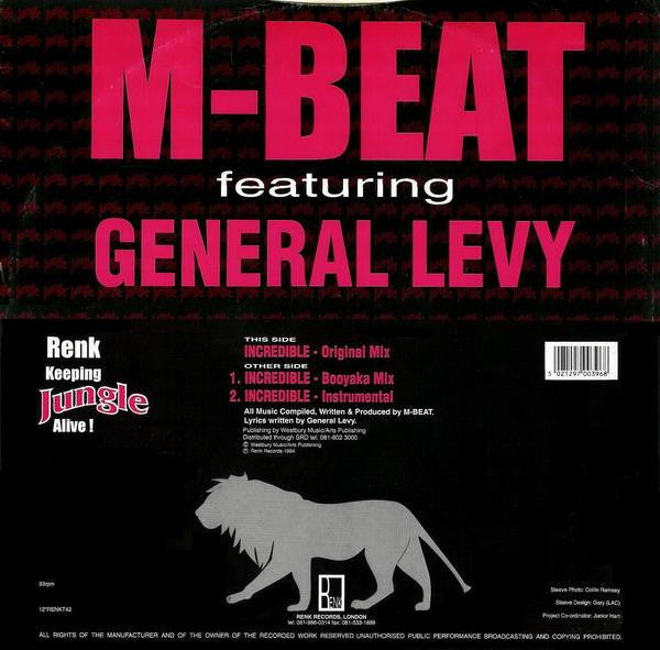 M-Beat - Incredible - Renk Records (12")