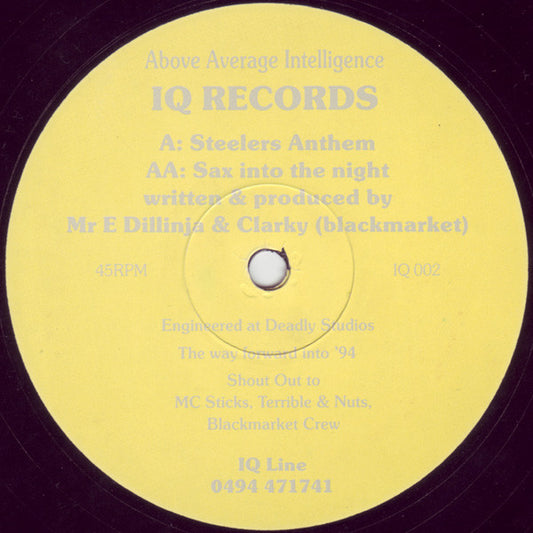 Mr. E - Steelers Anthem / Sax Into The Night - IQ Records (12")