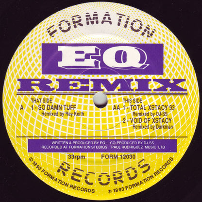 EQ - Remixes (By Ray Keith, DJ SS & Darkman) - Formation Records (12", 33 ⅓ RPM)