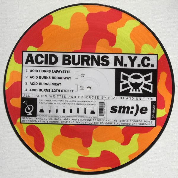 Fuzz DJ + Unit 700 - Acid Burns - New York City (12")