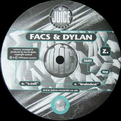 Facs & Dylan - E.Coli / Braindust - Juice Records (12", Single)