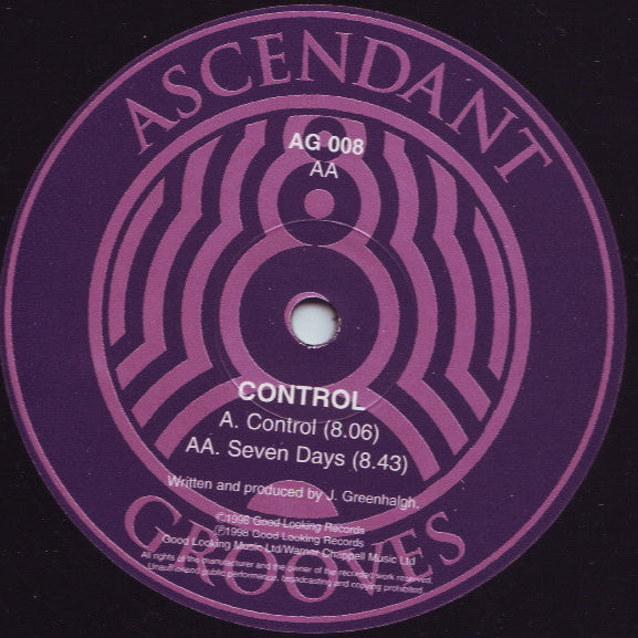 Control (2) - Control / Seven Days - Ascendant Grooves (12", 33 ⅓ RPM)