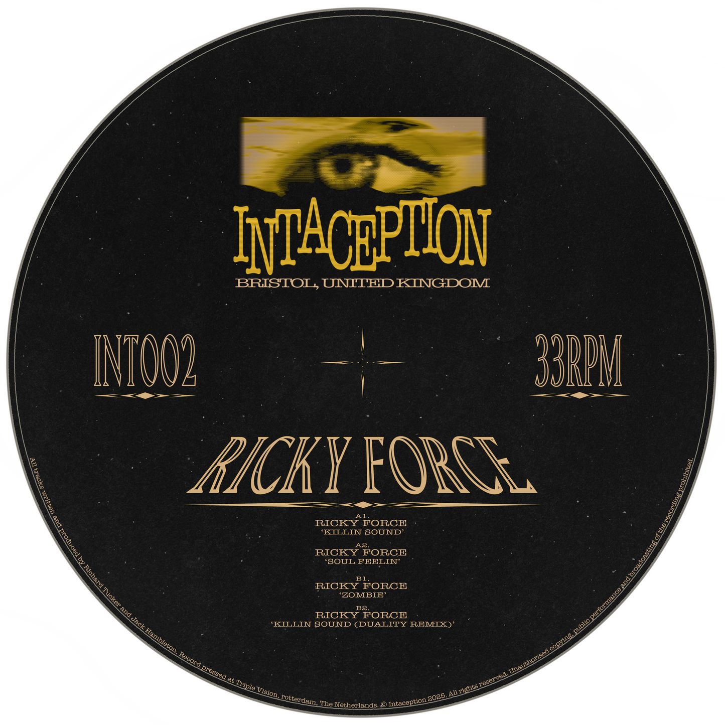 Ricky Force - Killin Sound EP - INT002 - Intaception (12")