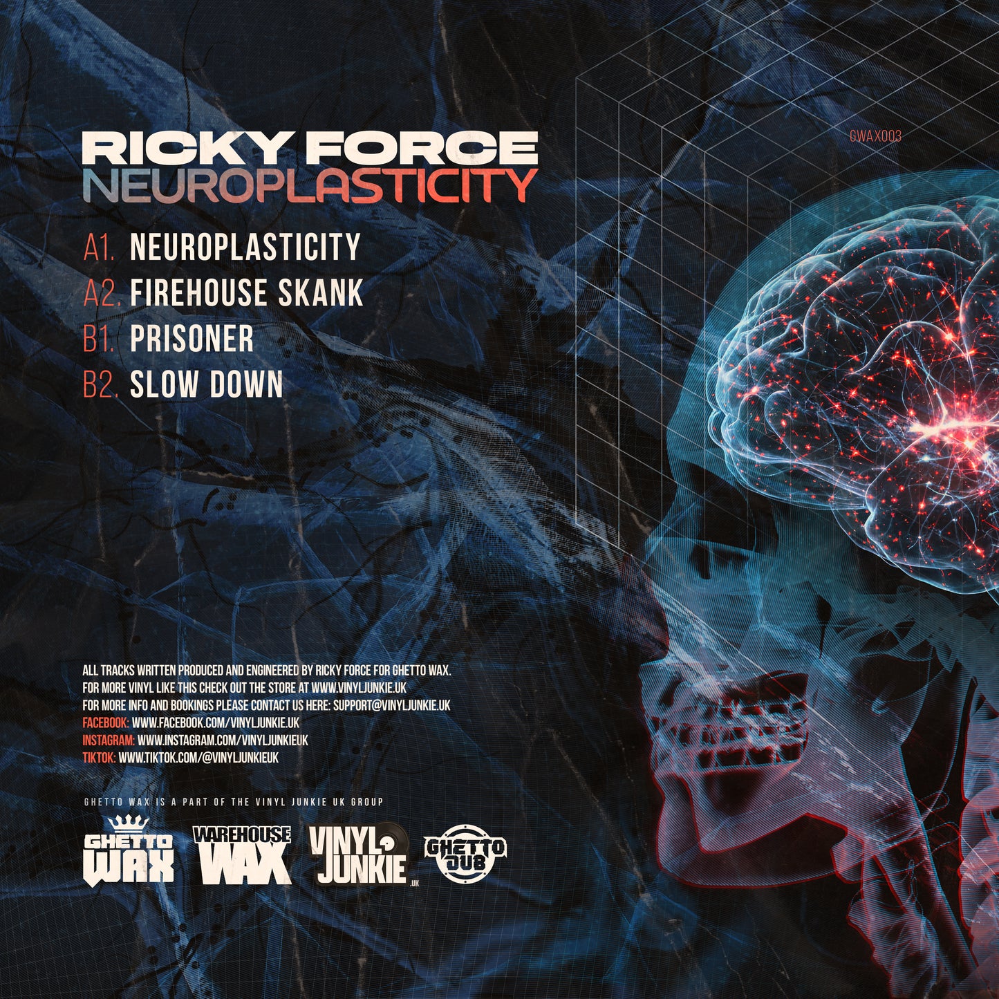 Ricky Force - Neuroplasticity EP - Ghetto Wax (12") - Includes Digital Download - Vinyl Junkie UK