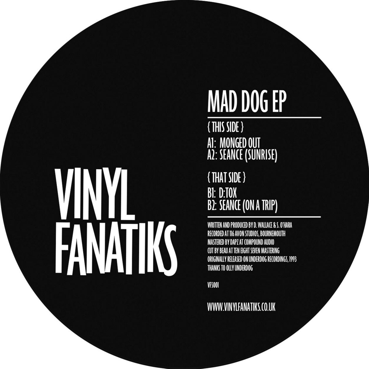 Mad Dog - Mad Dog EP - Vinyl Fanatiks (12") - PRE-SALE