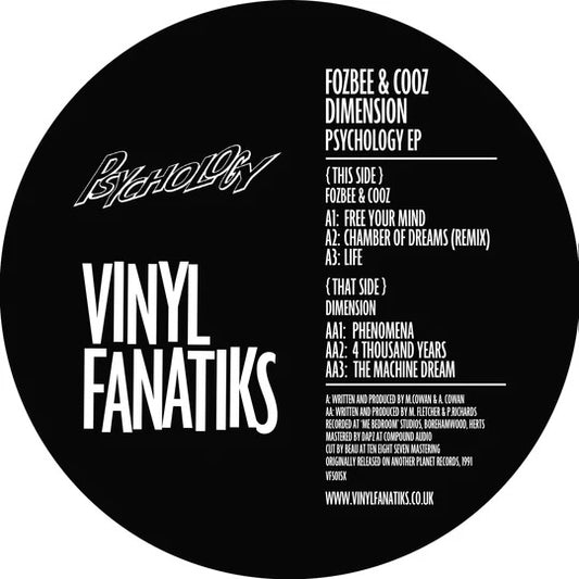 Fozbee & Cooz - Psychology EP - Vinyl Fanatiks (12") - PRE-SALE